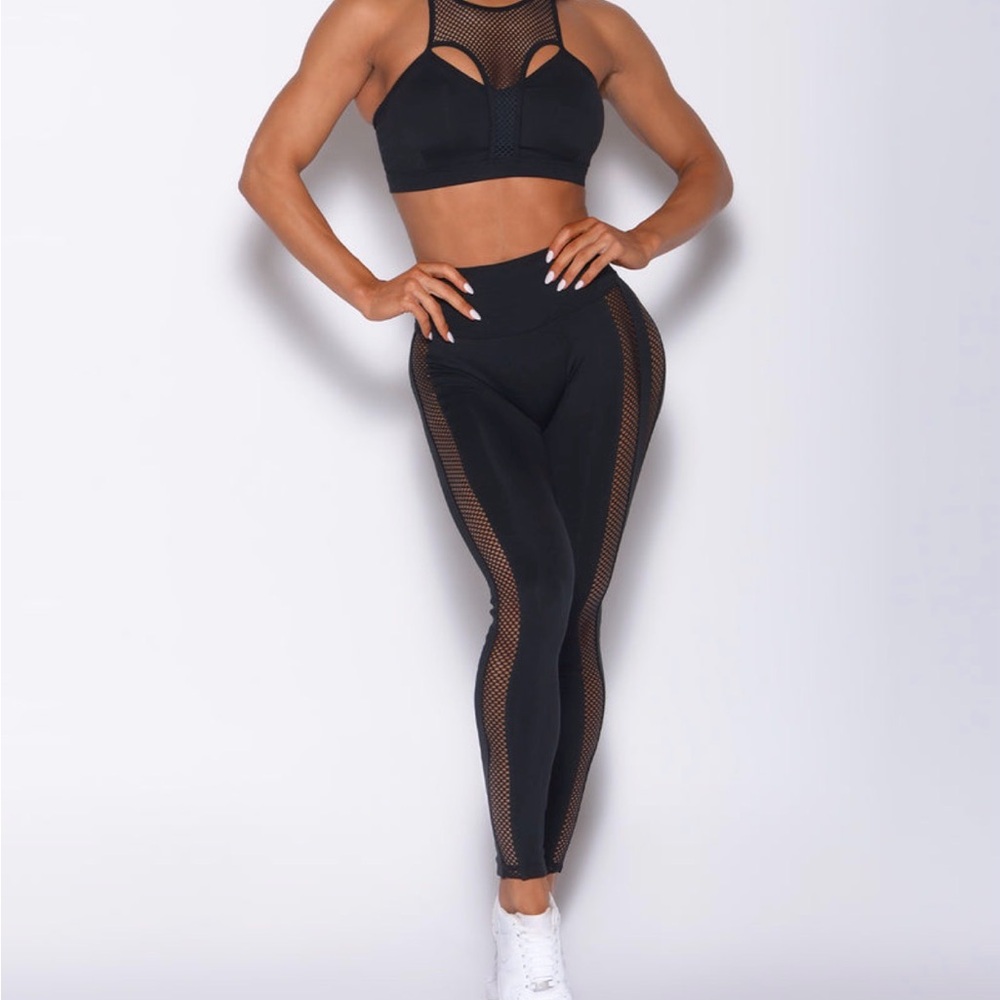 Bombshell Sportswear Black Leggings and Sports Bra Set